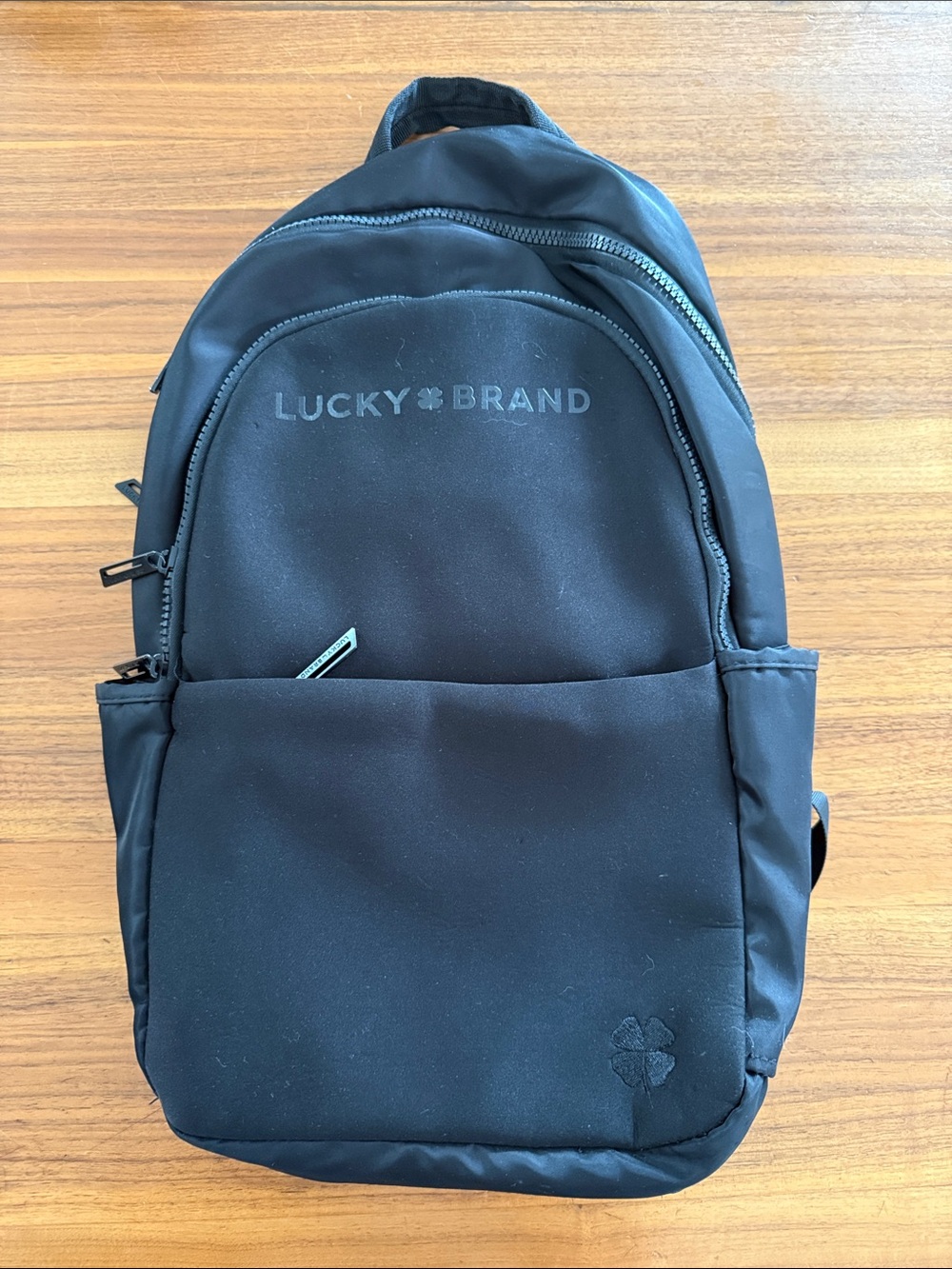 Lucky Brand Black Men's Backpack with Front Pocket neoprene